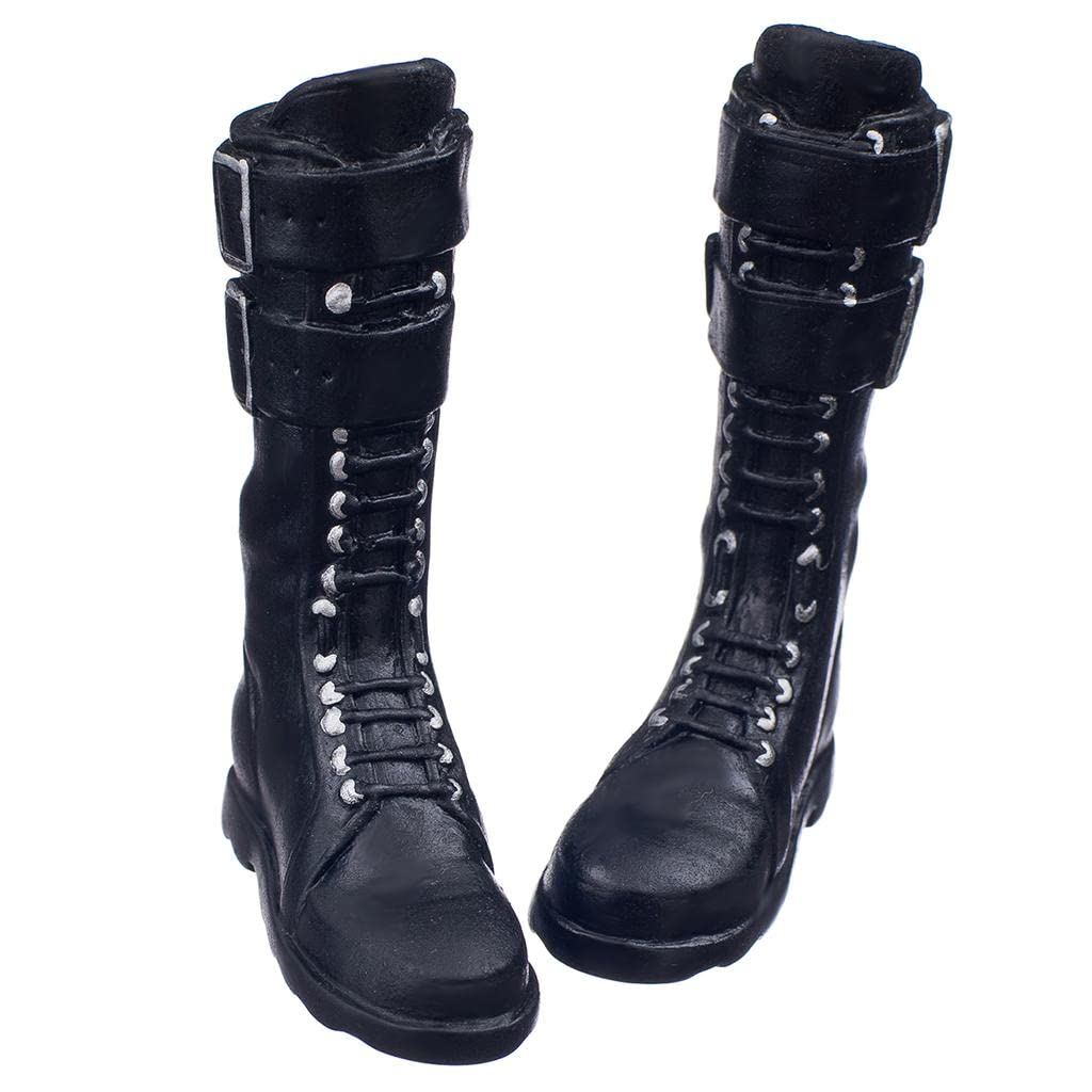 THE STYLE SUTRA® Black 1/6 Scale Long Boots Shoes for 12 inch Female Action Figures Black 2-image-34