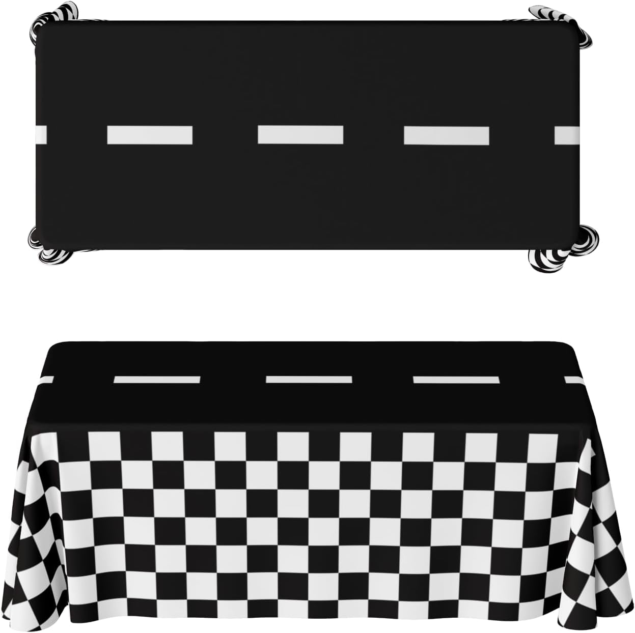 3Pcs Racecar Tablecloths - Race Car Themed Birthday Party Decorations, 87 x 51 inch Table Cover Suitable for Rectangular Tables