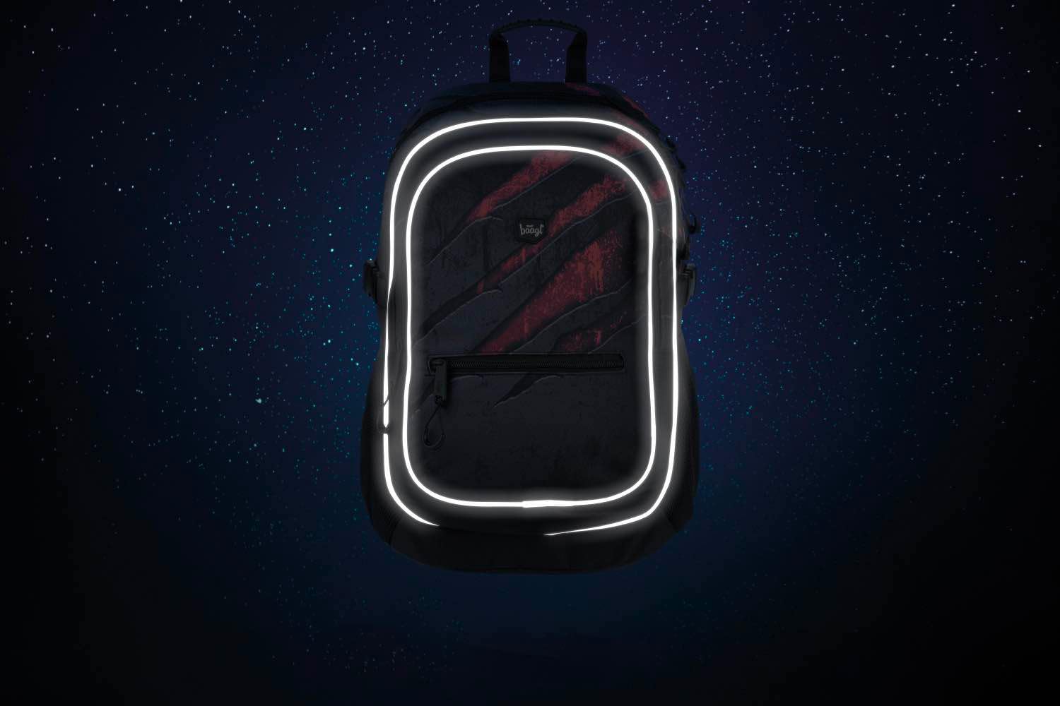Baagl Mochila para niños, mochila escolar para niños con espalda ergonómica, correa de pecho y elementos reflectantes, Volcán 2