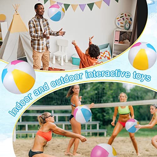 12 Pack 12" Summer Inflatable Beach Ball Pastel Beach Balls Bulk for Kids - image 3