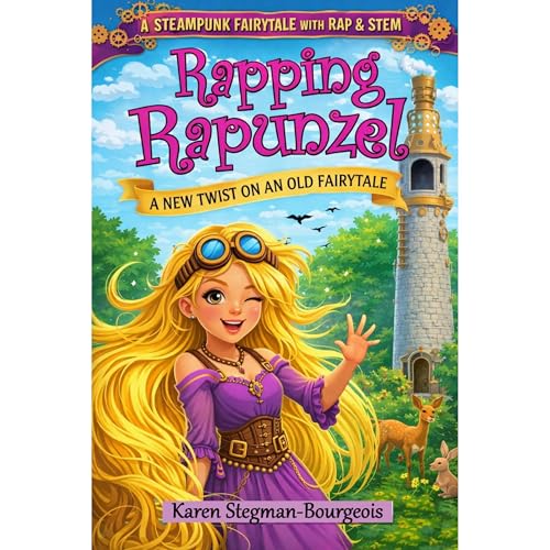 Rapping Rapunzel Audiolibro Por Karen Stegman-Bourgeois arte de portada