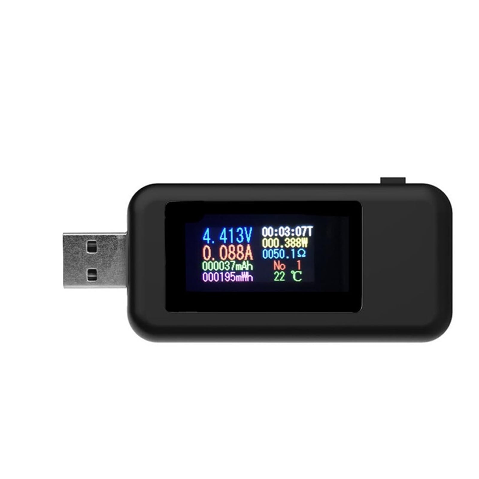 Amperomierz USB, 10 W 1 Wielofunkcyjny Tester Gniazda USB Złącze Napięcia Prądu Ładowania Akumulatora Power Bank 10 Sztuk/partia(Nero)