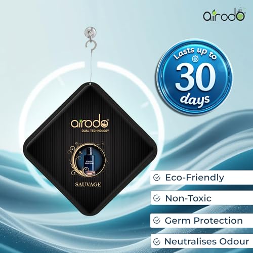 Image of Premium Airodo Cool Water, Sauvage, Oud Gold Luxury Gel Air Freshener with Dual Technology For LivingRoom, Office, Car, Bathroom|Lasts up to 30 days Non-Spill & Long-Lasting Pack of 1 (10g, 3 Piece)