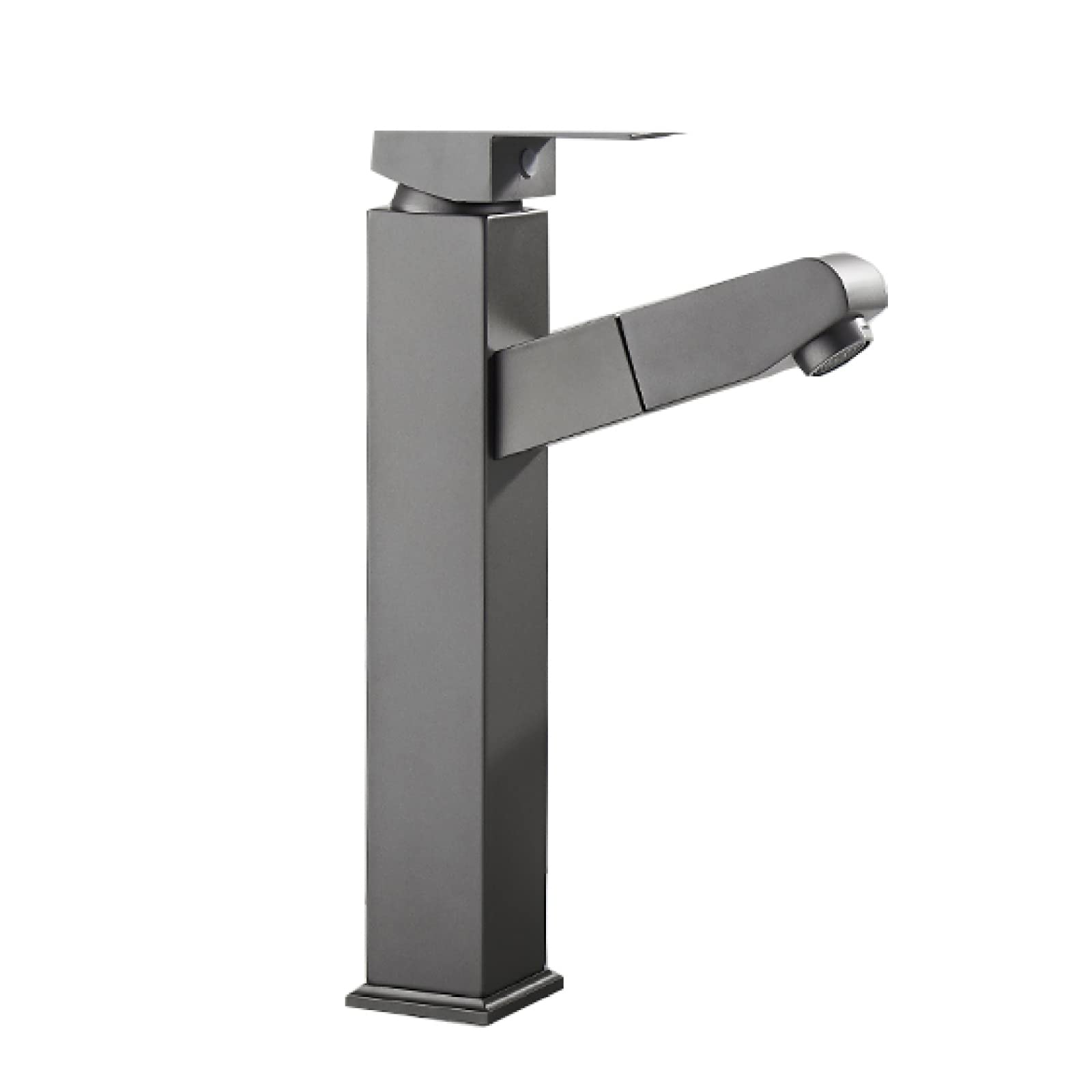 Robinet de salle de bain extractible gris mitigeur pivotant 360