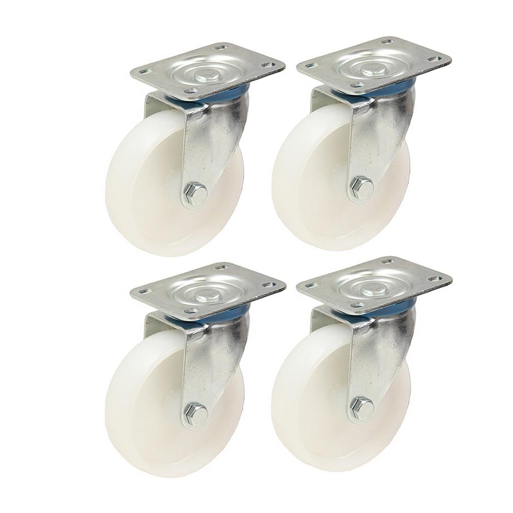 80mm 3 Zoll Nylon Schwerlast Lenkrolle Set 120kg Jede 4er Set
