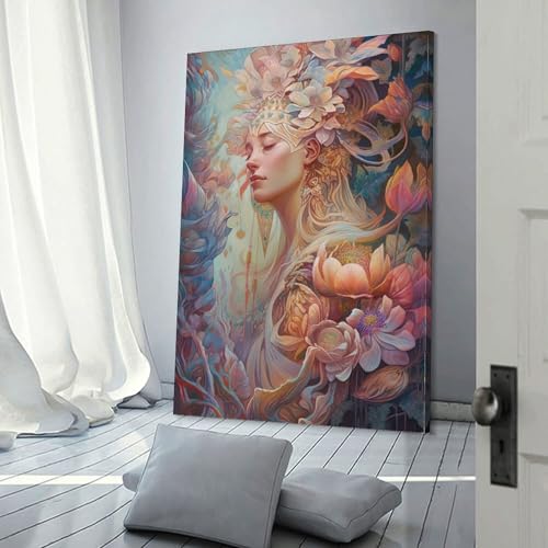 Art mural de la déesse nature pour rompre la monotonie des murs blancs de votre appartement