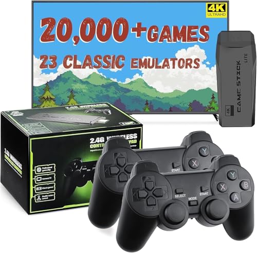 LIUWEI New Retro Gaming Console & Game Stick Pro - 20,000+ Classic Video Games, 23 Emulators, Dual...