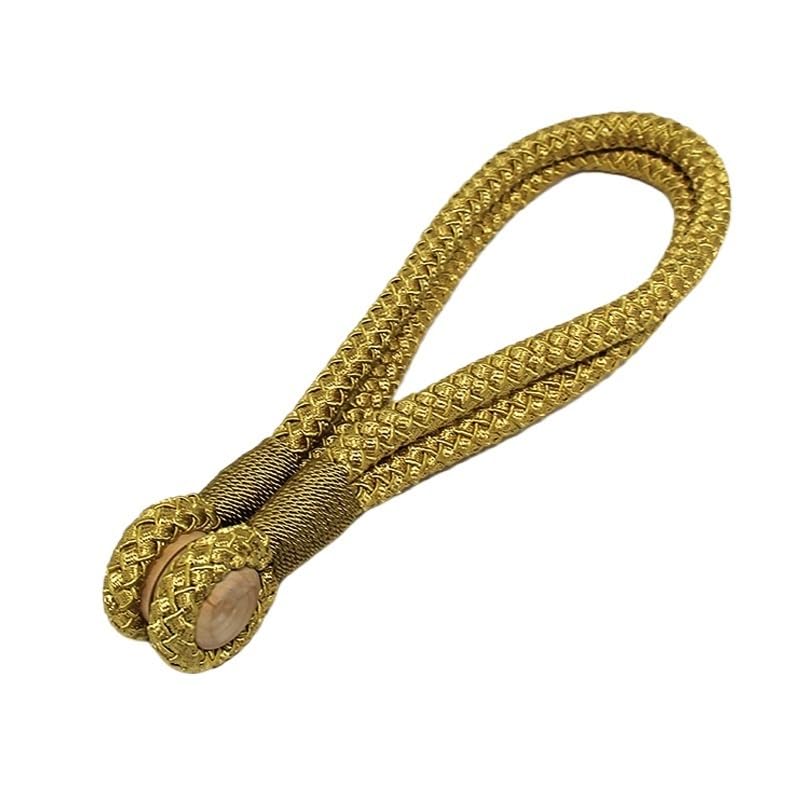 Magnetic Curtain Clips de soporte de Cortina magnéticos hechos a Mano, Clips de Hebilla, correas de Cortina, accesorios de corbata de Madera, decoraciones para el hogar, 1 pieza Curtain holdbacks (Co 48cm Gold