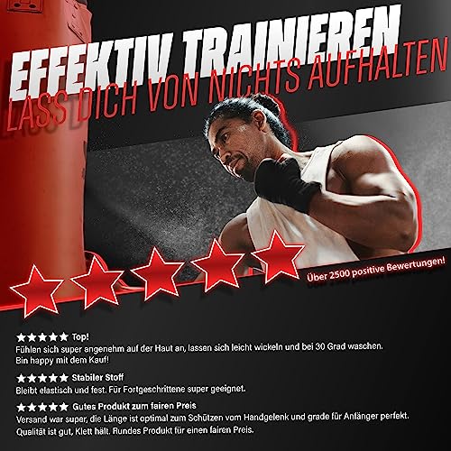 Moncada Fighting® Boxbandagen mit Daumenschlaufe für Boxen, MMA, Kickboxen – Ansicht 4