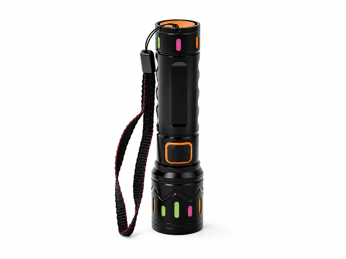 WORLD WIDEE Tactical Rechargeable LED Flashlight with Wrist Strap, Black | Zoomable Focus, Multiple Light Modes, Aluminium Body, Wrist Strap Included, Portable Handheld-picture-59