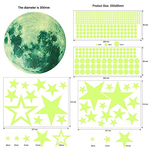 Zueyen 435pcs stelle luminose autoadesive cielo