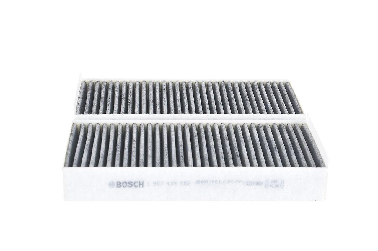 Bosch Filtro Abitacolo ai Carboni Attivi R5582, Filtro di Ricambio - Contro cattivi odori, polline e polvere per un'aria più pulita all'interno del veicolo - 2 Filtri