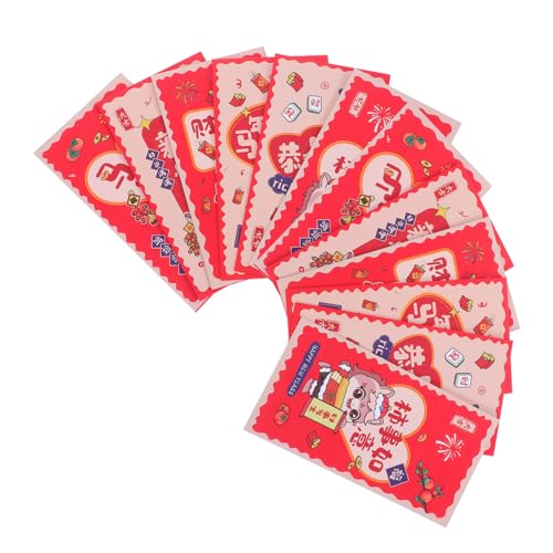 Enveloppes Hong Bao avec vœux, le cadeau parfait pour le Nouvel An Chinois