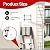 SEEKNEW 16.5 FT Telescoping Ladder,Aluminum Extension Ladder,330 lbs Max Capacity with Stabilizers& Non-slip Feet,Multi-purpose Portable Compact Collapsible Ladder for RV,Home Silver CE ANSI Certified