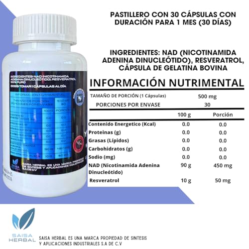 Vitamínicos, resveratrol plm Marca SAISA HERBAL (3)
