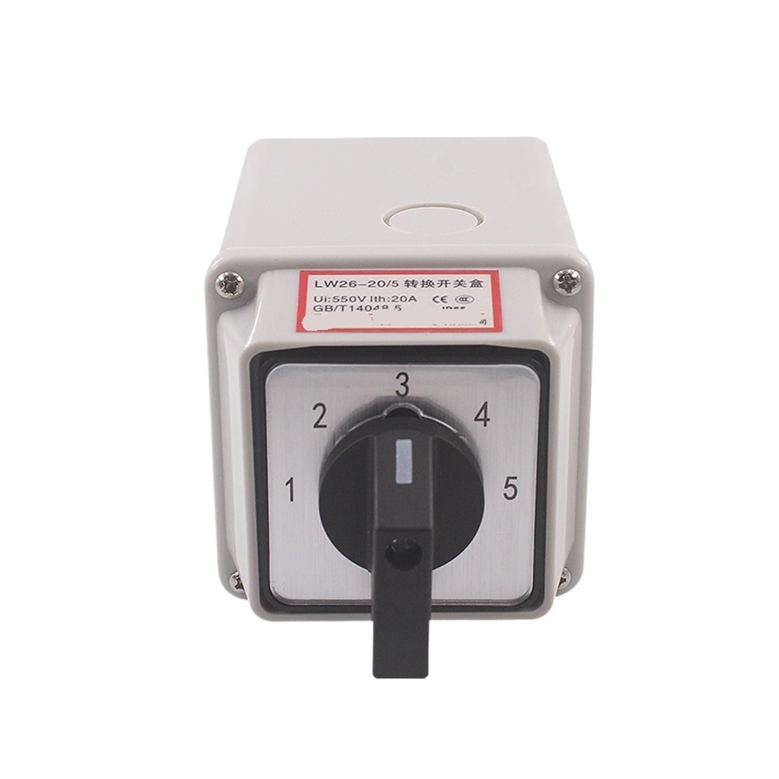 Interruptor de leva rotatorio de transferencia de potencia de 20 A, de dos cables, cinco grupos, 5 posiciones, YMW26 LW26-20/5M