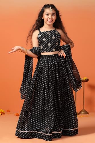 Image of Fashion Dream Girl Georgette Readymade Lehenga Choli With Dupatta