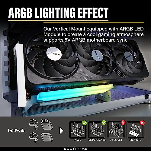 Soporte de Montaje PCIe 4.0 GPU para setups gaming blancos 7