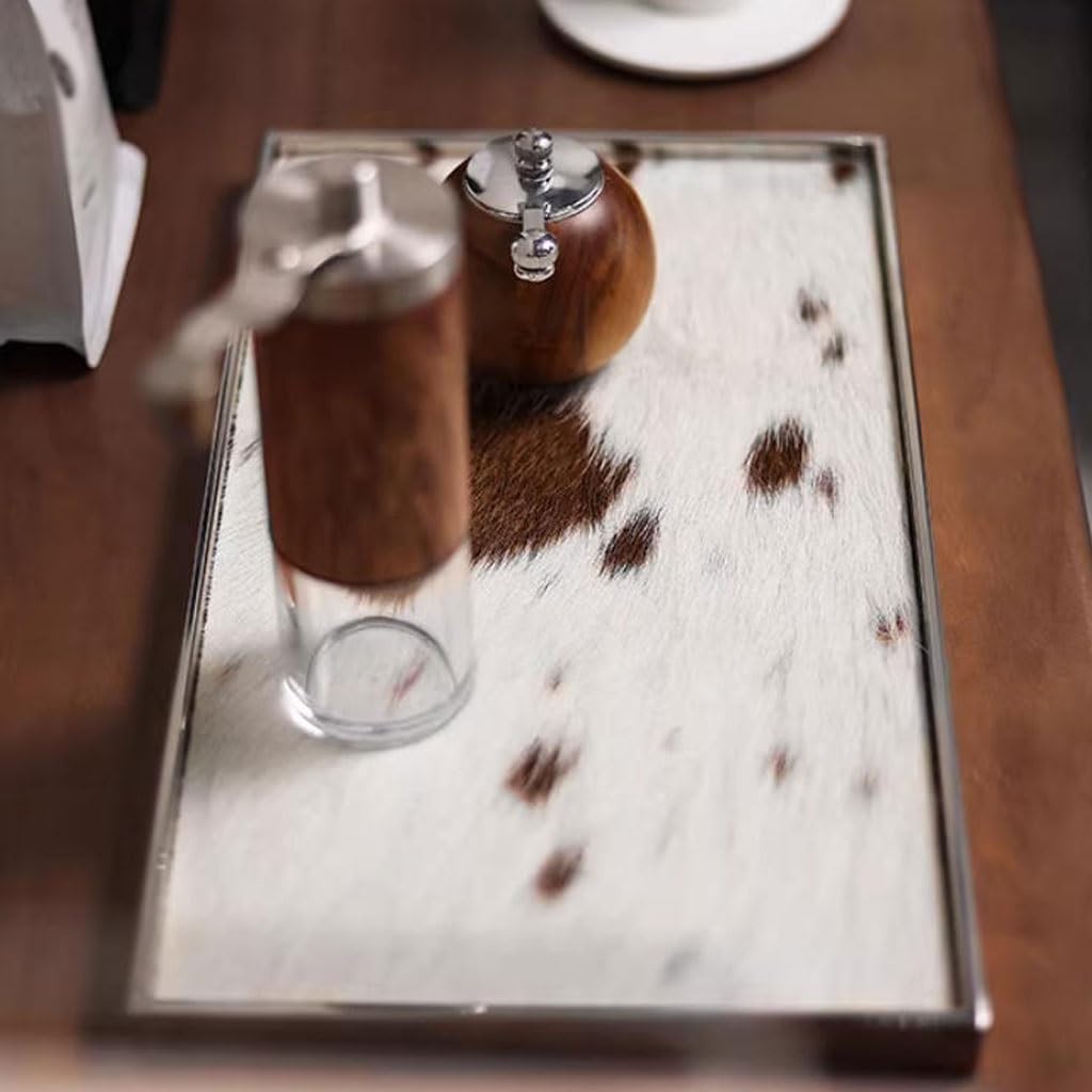 Bandejas Servir Comida Bandeja De Escritorio La Joyería del Almacenamiento Entrada Vela Perfumada Crin Metal Mesa Cama
