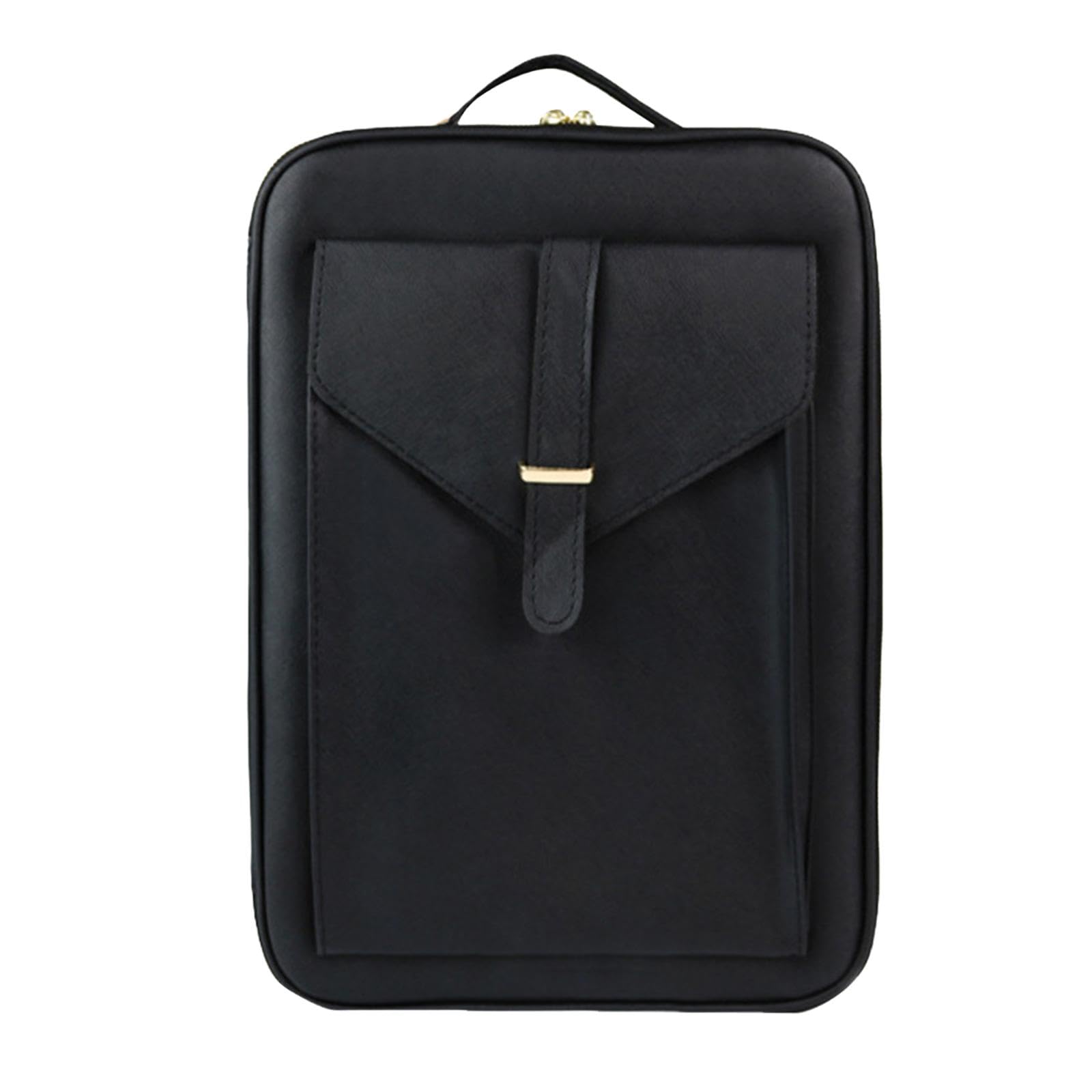 Zaino Porta Accessori Parrucchieri Borsa Viaggio Capelli con Scomparti Regolabili Chiusura Pratica Sicura Manico Comodo E Tracolla Realizza, Nero