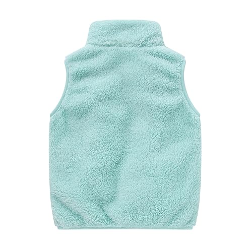 Baby Boys Girls Fleece Vest Jacket Toddler Kids Fuzzy Vest Coat Zip Up Sherpa Winter Warm Waistcoat with Pockets2