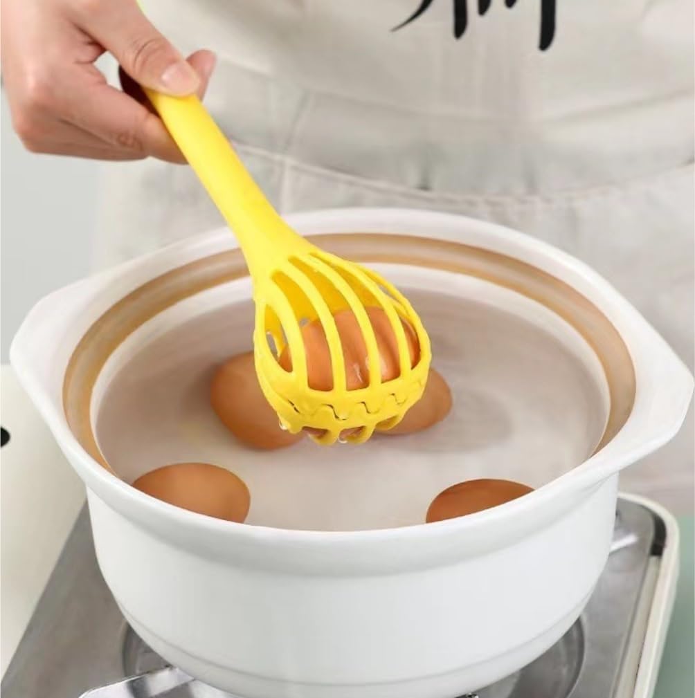 Varillas de Batir para Cocinar Batidor De Huevos Con Clip For Alimentos Dos En Uno, Mezclador Multifunción For Cocinar, Herramienta De Plástico Manual Con Clip For Pan Huevos, Espumar, Batir(Grün)