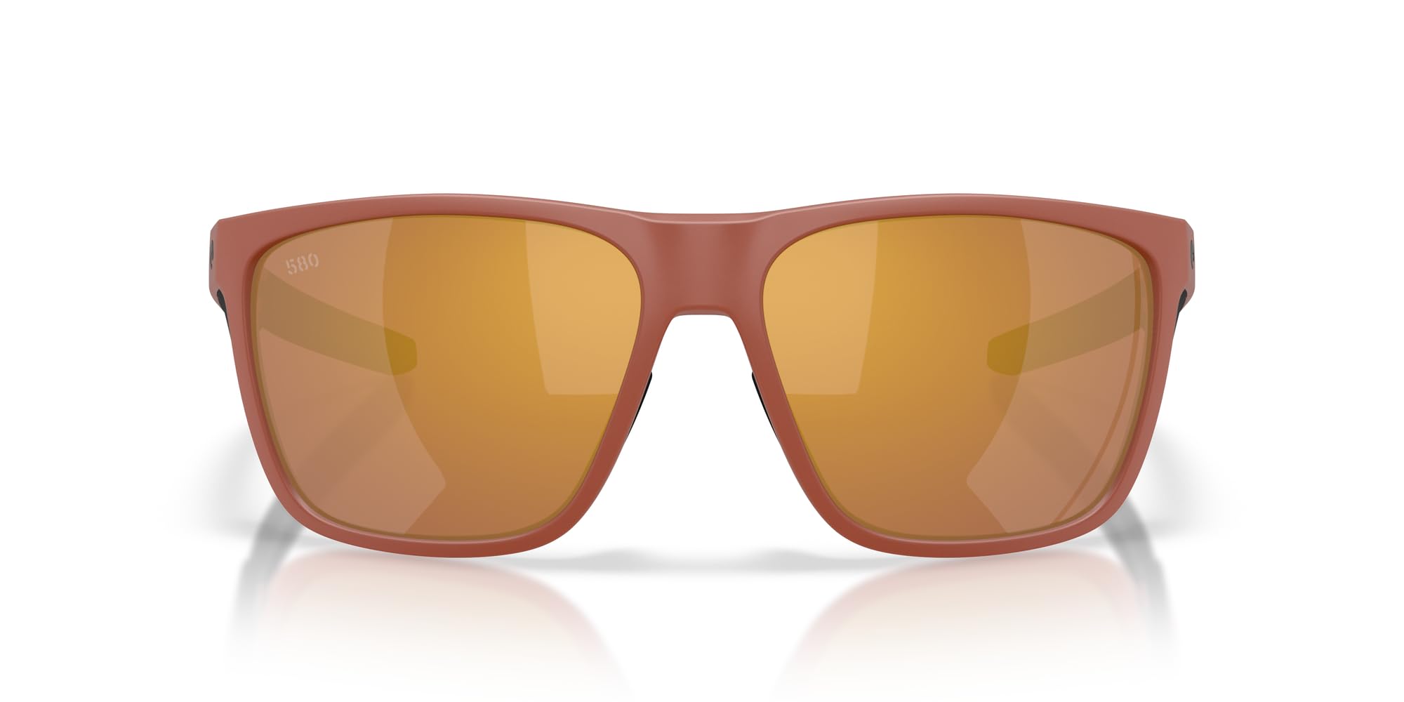 Costa Del Mar Ferg XL - Lentes de sol rectangulares para hombre, color terracota mate/dorado espejado, polarizados, 580 g, 62 mm