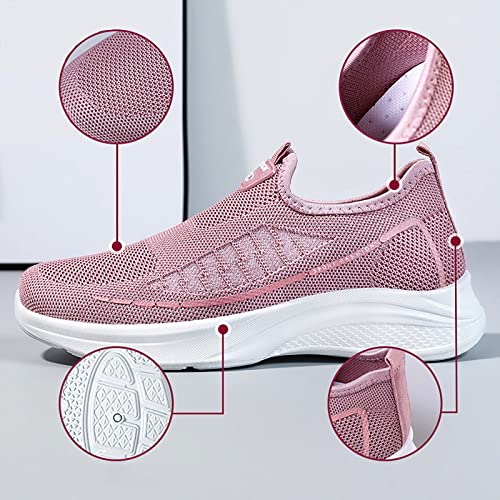 Zuecos de goma para mujer con malla transpirable y suela flexible para caminar ligera 2