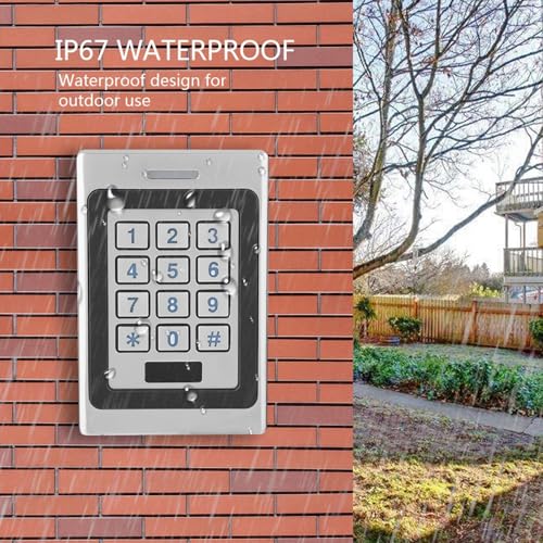 Clavier numérique Portail digicode Filaire, Système étanche de contrôle d'accès Porte sécurité Contrôleur en métal RFID ID& IC contrôleur Carte d'IP67 à la avec rétroéclairé intégré