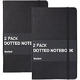 GRAN PAPEL PREMIUM- 120gsm 120 páginas (para cada) papel punteado, más grueso 30% de lo normal, este portátil está diseñado para evitar el derrame de tinta y el desvanecimiento, es ideal para la mayoría de las lapiceras, pero las tintas estilográficas más húmedas. Las páginas con calidad de archivo hechas de papel libre de ácido resisten el daño de la luz y el aire, el papel crema es fácil para los ojos.