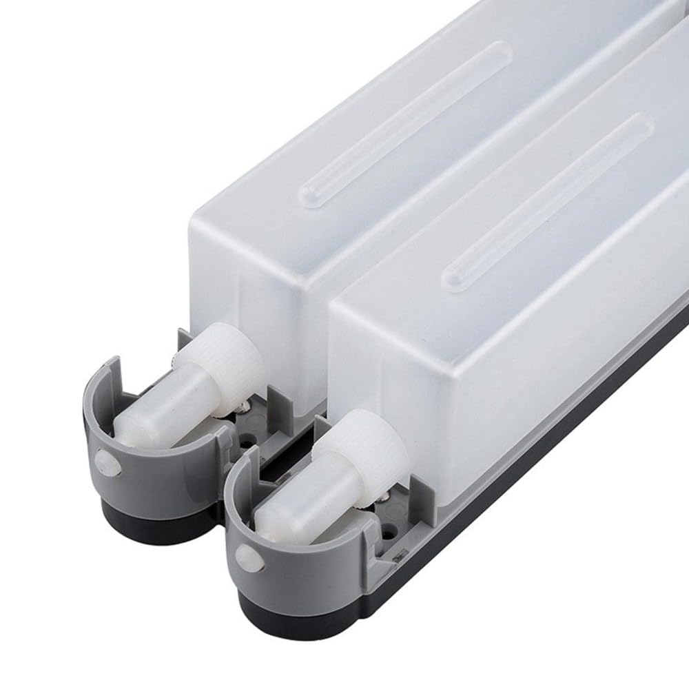 Dispensador de jabón para montaje en pared de baño, bomba de loción, botella para champú y jabón líquido (doble plata)