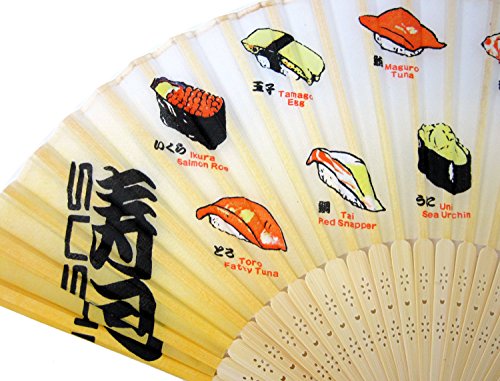 Abanico de seda sushi 504-728 complementos y accesorios de moda oriental 2