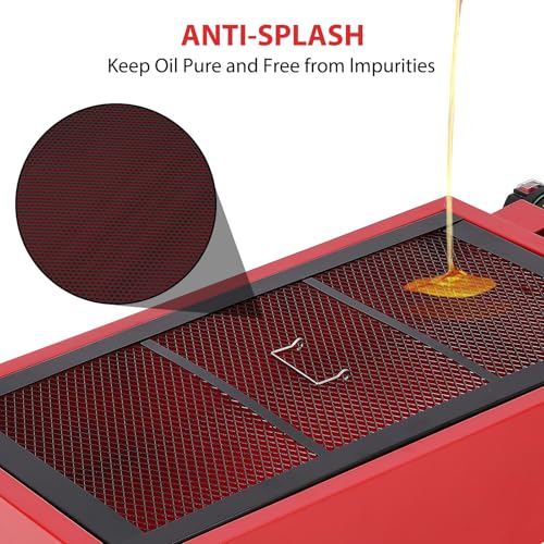 Image of GarveeTech 20 Gallon Oil Drain Pan Oil Drain Tank with 12V Electric Pump, 76 L Low Profile Oil Drain Pan, Oil Change Pan with T Foldable Hand and Wheels, 8 ft Hose Oil Drain Cart