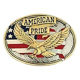 Montana Silversmiths Soaring Eagle Collection Attitude Buckle (American Pride - Full Color)