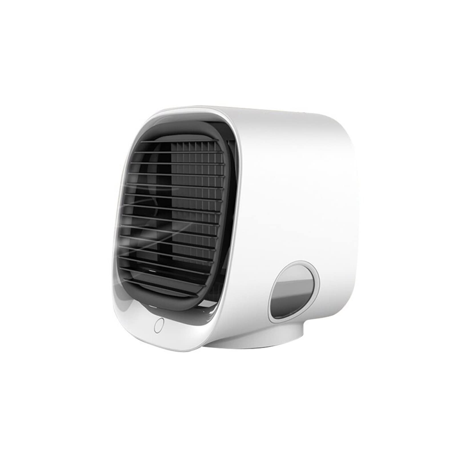 Mini Air Cooler USB Desktop Home Office Conditioner Fan Portable Airflow Comfort Refreshing Breeze(White)