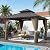 GAZEBEST 10'x10' Hardtop Gazebo Outdoor Aluminum Patio Gazebo Double Roof Galvanized Steel Canopy with Netting and Curtains,for Garden, Backyard,Deck and Lawns