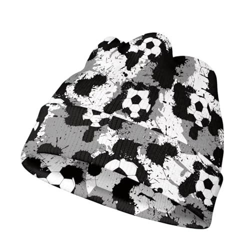 Funny Cute Print Winter Beanie for Girls Boys Novelty Comfy Soft Warm Knitted Cuffed Beanie Hats