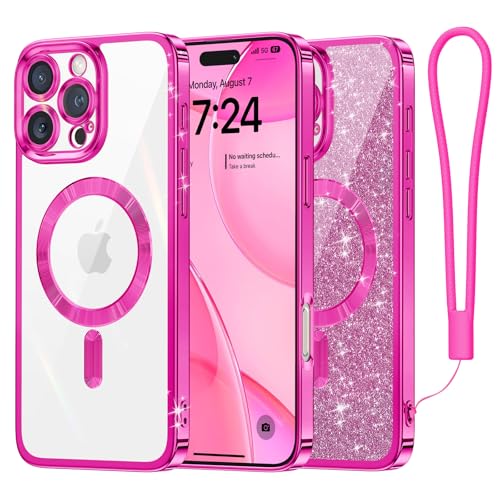 Coque iPhone 16 Pro MagSafe finition pailletée premium et protection caméra intégrée