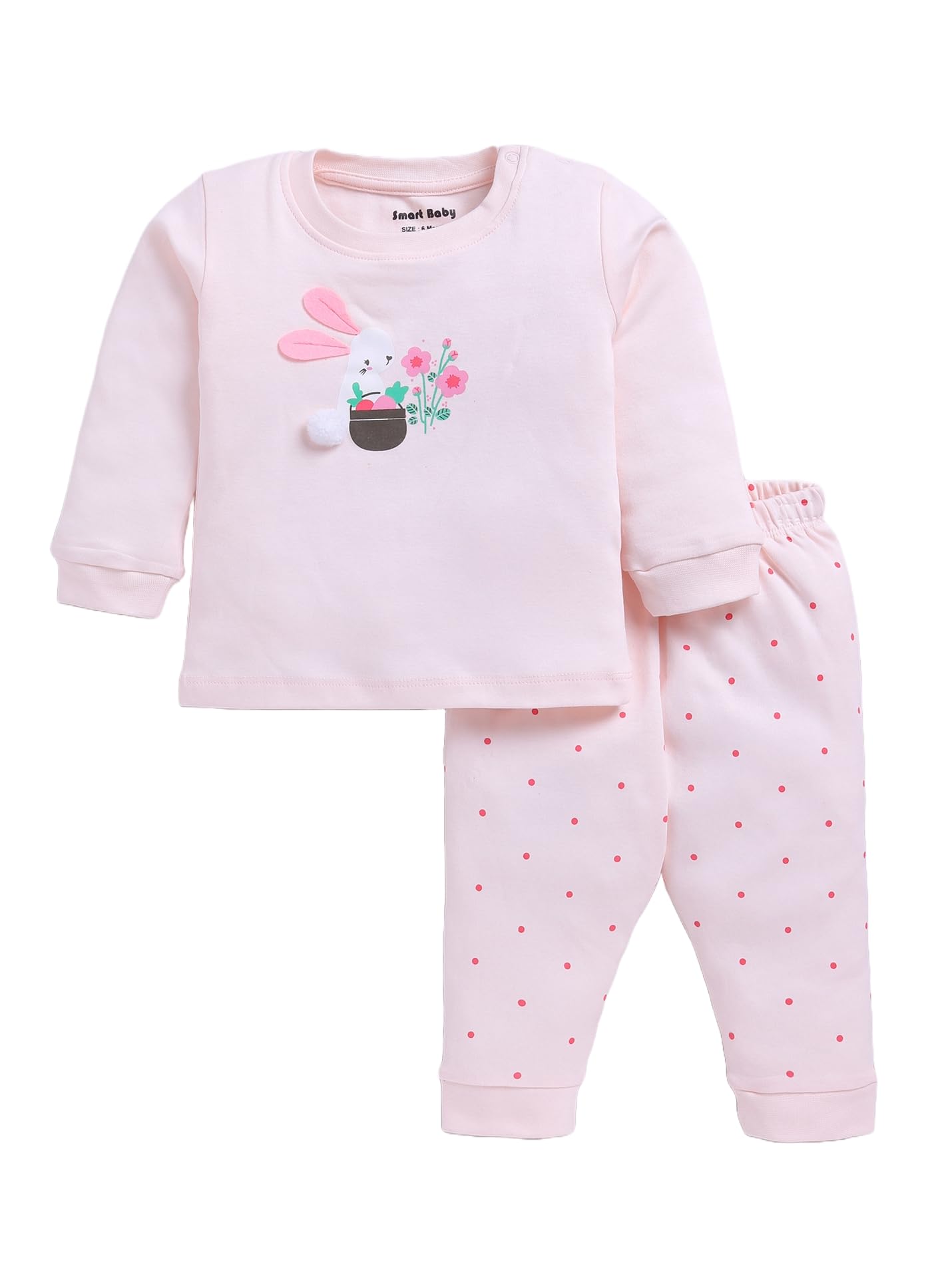 smart baby Cotton Night Suit for Girls | Baby Girl Dress 6-18 Months Stylish | Full Sleeve T-Shirt & Pajama Set | Infant Nightwear & Kids Clothes Pajama Set-picture-27