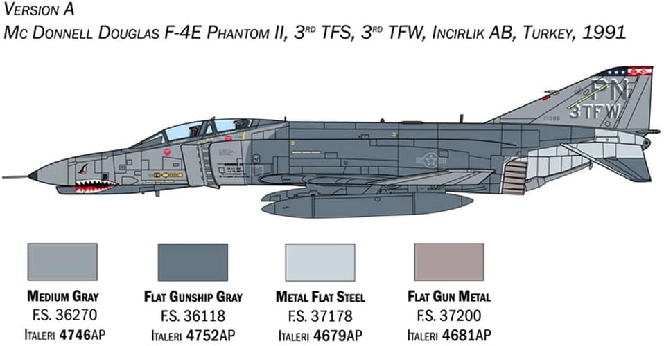 Italeri F-4E/F Phantom II Scale 1 : 72, Fighter Aircrafts