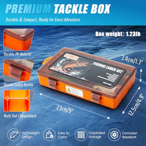 Kit de Señuelos de Pesca BOGTIM, 273 Piezas, Equipo Completo para Agua Dulce y Salada miniatura 6