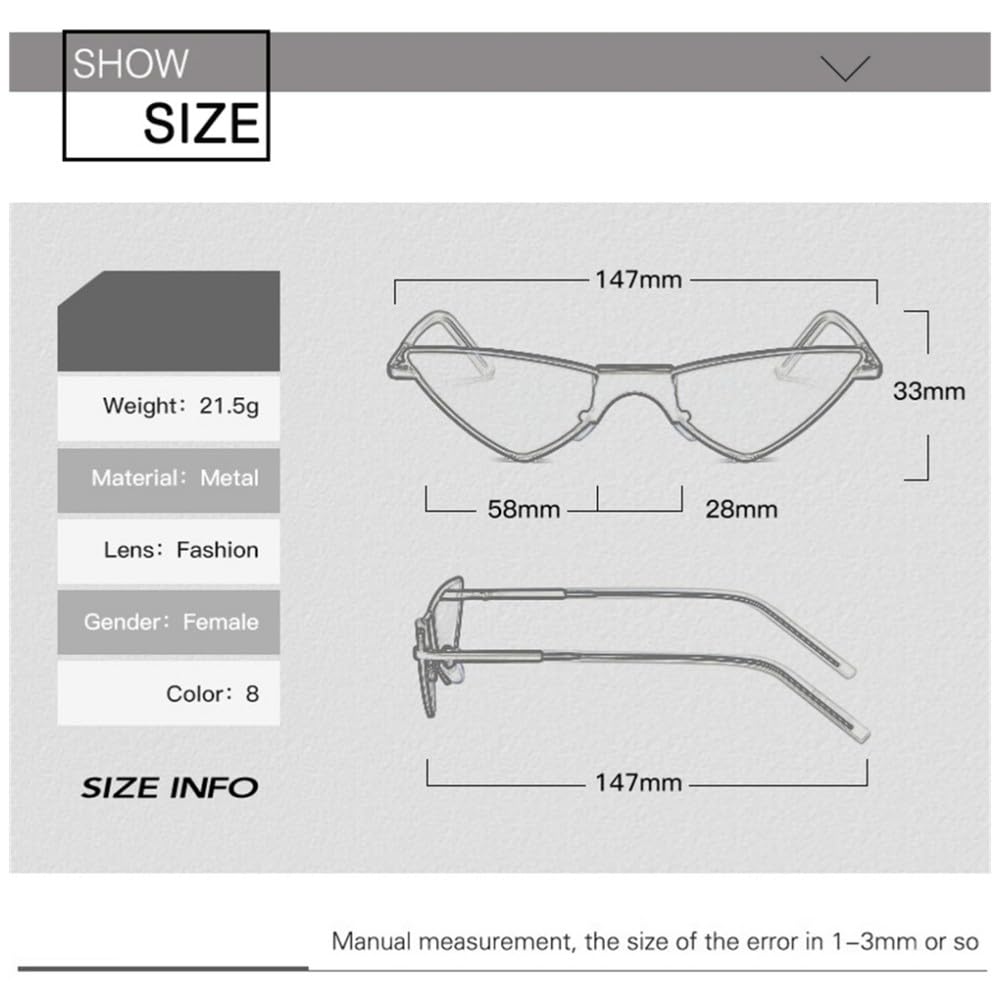 Damskie okulary przeciwsłoneczne Cat Eye, kolorowe, małe, aluminiowe, dla kobiet i mężczyzn, okulary przeciwsłoneczne UV400, C6, srebrne, żółte