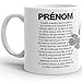 Mug humour personnalisable prénom texte drôle et trèfle porte bonheur Tasse à personnaliser homme femme idée cadeau joyeux anniversaire surprise Noël Fête amis collegue famille parents copain