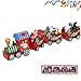 Trenino Natale Legno Mini Treno Decorazioni Ornamenti Mini Trenini Con 3 Carrozze Giocattoli Addobbi Albero Di Natale Decorazioni Per Feste Di Natale Regalo Per Bambini,Ornamenti Per La Scuola Materna