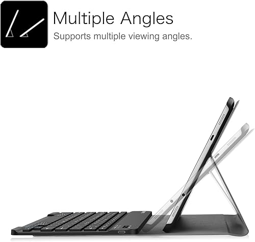 Miniatura 6 de Fintie Funda de teclado para Samsung Galaxy Tab S2 97 - Funda de soporte delgada con teclado Bluetooth inalámbrico magnéticamente desmontable para