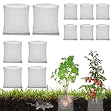 12 Stück Wurzelschutz aus Edelstahl, Pflanzkorb Wühlmausschutz, Pflanzenwurzelschutz, Wühlmauskorb, Metallnetzbeutel aus Edelstahl, Metallnetzbeutel Gartenpflanzen, für Schutz der Wurzeln von Gemüse