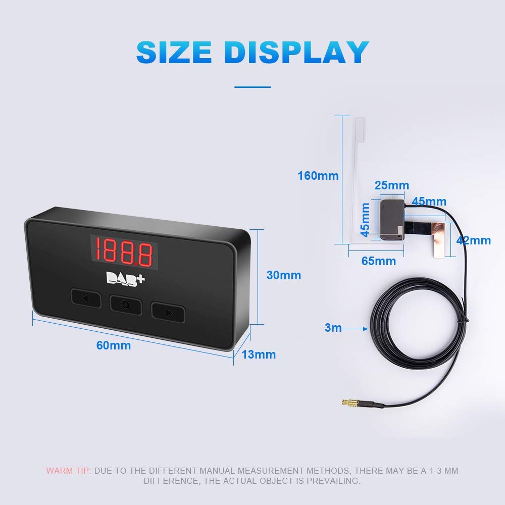 Récepteur DAB+ USB Pour Autoradio Android 5.1+ - Antenne Amplifiée Incluse, Plug & Play, 5V - 6
