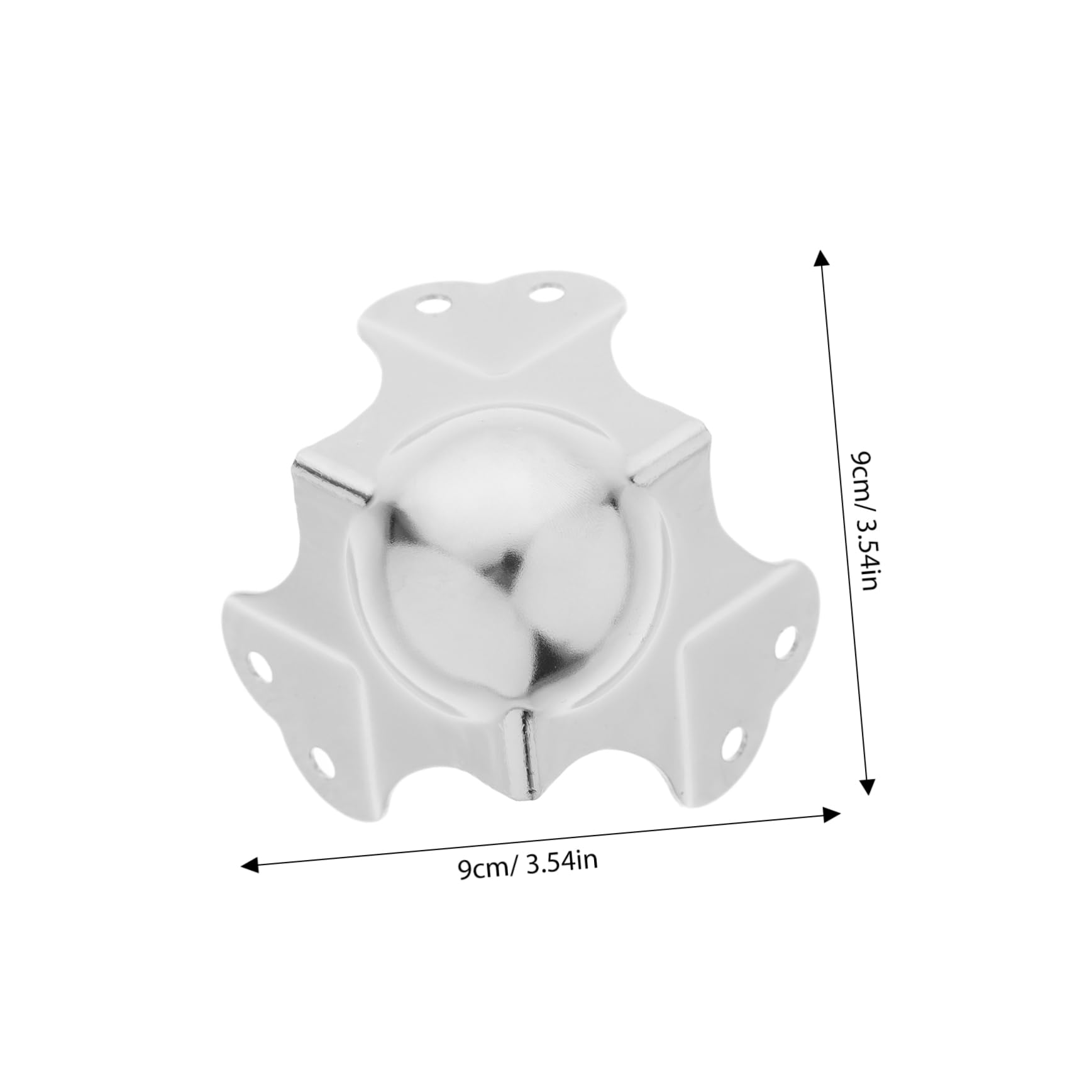 MUCKLILY Metal Ball Edge Protectors Iron Corners for Flight Cases Corner Protectors for Furniture Chrome Finish