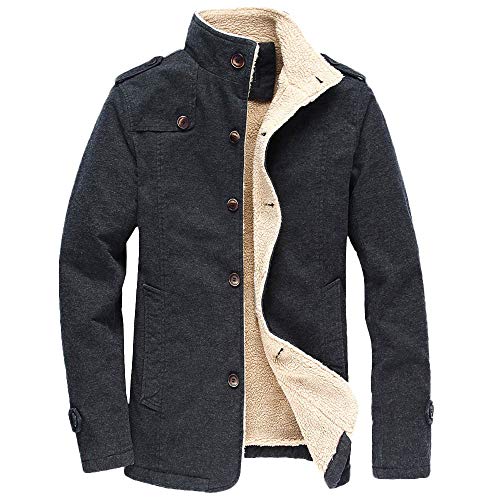 Hombre Clásico Slim Fit Piel Sintética Chaqueta Prendas De Vestir Exteriores ZARLLE Hombre A Prueba De Viento Cazadora Abrigo Gruesa Escudo Parka