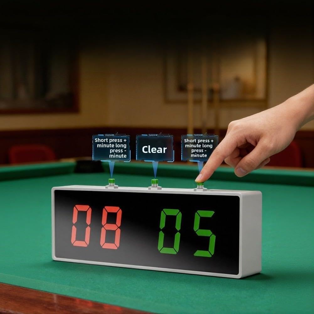 Compteur de snooker KiraKira à affichage haute visibilité et bouton facile